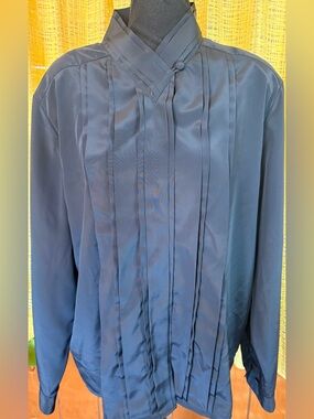 Vintage Black Liz Baker  Long Sleeve Blouse 18